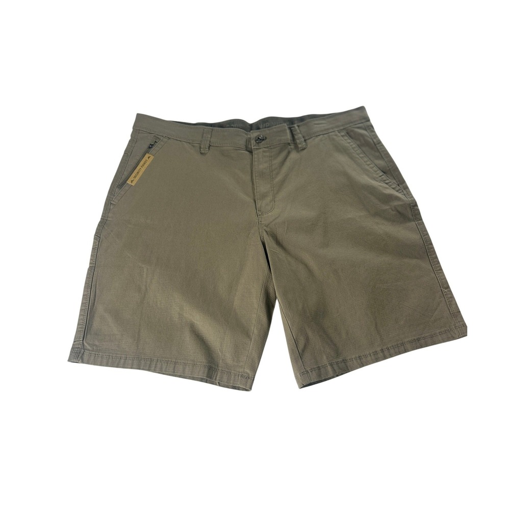 WP Weatherproof Mens Utility Shorts 40W 10 Inseam Khaki Stretch Ripstop W6S900SC